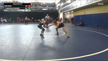 157 lbs Cons. Round 1 - Christian Ramirez, Modesto Junior College vs Sam Blue, College Of The Redwoods