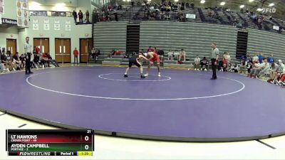 132 lbs 2nd Wrestleback (8 Team) - Ayden Campbell, Portage vs LT Hawkins, Crown Point