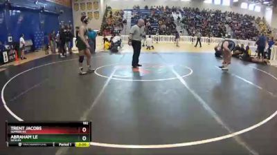 182 lbs Cons. Round 3 - Trent Jacobs, Sumner Hs vs Abraham Le, Sickles