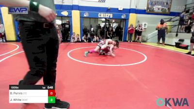 100 lbs Consi Of 8 #1 - Benson Purvis, Owasso Takedown Club vs Joslynn White, Skiatook Youth Wrestling