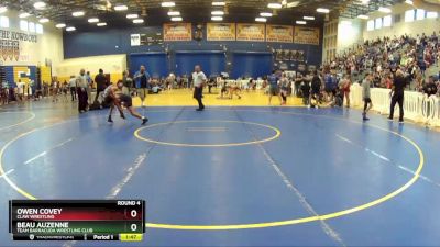 80 lbs Round 4 - Beau Auzenne, Team Barracuda Wrestling Club vs Owen Covey, Claw Wrestling