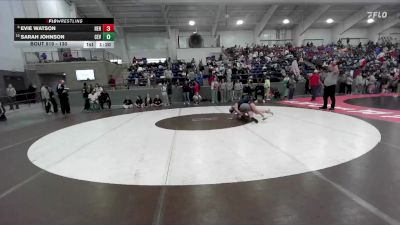 130 lbs Cons. Round 2 - Sarah Johnson, Cedar Valley vs Evie Watson, Herriman
