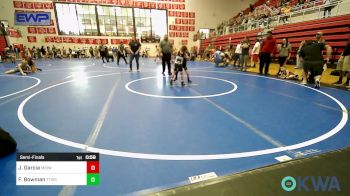 37-40 lbs Semifinal - Junior Garcia, Midwest City Bombers Youth Wrestling Club vs Finlee Bowman, Team Tulsa Wrestling Club