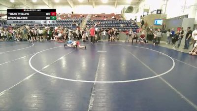 96 lbs Champ. Round 2 - Mylze Barber, Team Prestige Wrestling vs Beau Phillips, Northside Wrestling Club