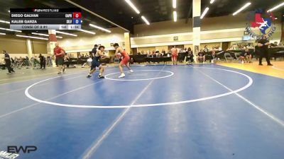 132 lbs Consi Of 8 #1 - Diego Galvan, Caprock High School Wrestling vs Kaleb Garza, Silverback Wrestling Fort Worth
