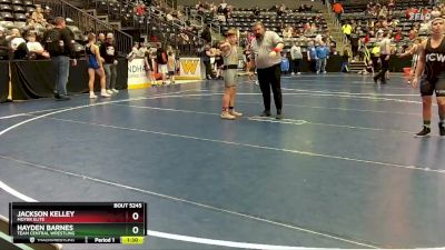 130 lbs Quarterfinal - Hayden Barnes, Team Central Wrestling vs Jackson Kelley, Moyer Elite