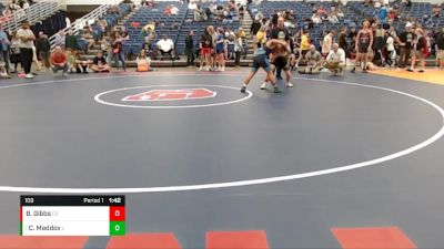 109 lbs Cons. Round 10 - Connor Maddox, Westfield vs Bodey Gibbs, Columbia Station