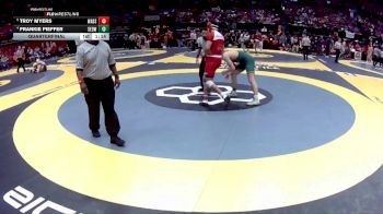 D1-165 lbs Quarterfinal - Troy Myers, Wadsworth vs Frankie Pieffer, St. Edward