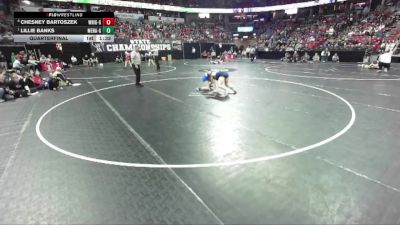 Girls 132 lbs Quarterfinal - Lillie Banks, Menasha-Girls vs Chesney Bartoszek, Wrightstown-Girls