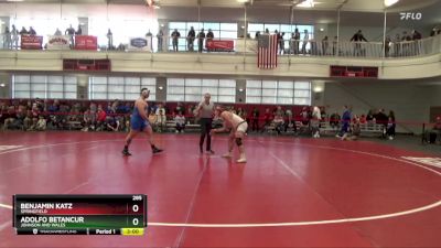 285 lbs Cons. Round 5 - Adolfo Betancur, Johnson And Wales vs Benjamin Katz, Springfield