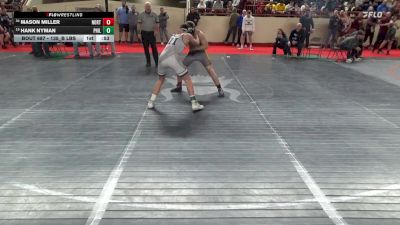 135_B lbs Consi Of 16 #1 - Mason Miller, North Penn-Liberty vs Hank Nyman, Philipsburg-Osceola