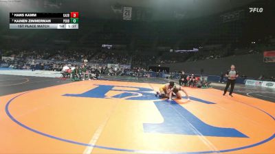 4A Boys 165 lbs 1st Place Match - Hans Kamm, Cascade Boys vs Kainen Zimmerman, Pendleton Boys