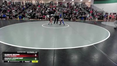 60 lbs Quarterfinal - Gunnar Brown, Immortal Athletics vs Exodus Horsechief, Hawks WC Lincoln