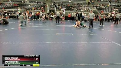 105 lbs Quarterfinal - Carter Hanes, MWC Wrestling Academy vs Drew Teague, Beaver Creek Wrestling