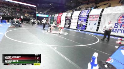 126 Class 1 lbs Cons. Round 2 - Blake Bodine, Centralia vs Wyatt Weekley, Sherwood