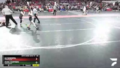 85 lbs Quarterfinal - Evan Harmsen, Team Nazar vs AJ Woerpel, Team Nazar