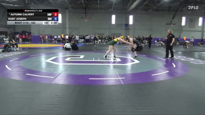 Ruby Joseph 180 lbs Quarterfinal - Autumn Calvert, Simpson vs Ruby Joseph, Northern ...
