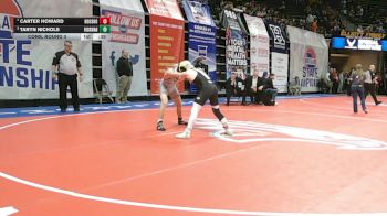 157 Class 4 lbs Cons. Round 3 - Carter Howard, Neosho vs Taryn Nichols, Hickman