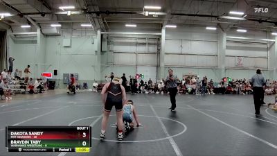 100 lbs Round 1 (8 Team) - Dakota Sandy, Mat Assassins vs Braydin Taby, Warhawks Wrestling