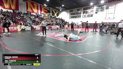 175 lbs 1st Place Match - Miguel Romo, Warren vs Rex Topete, South Hills