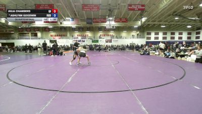 138 lbs Quarterfinal - Ashlynn Goodwin, Fort Hays State vs Julia Chambers, Quincy