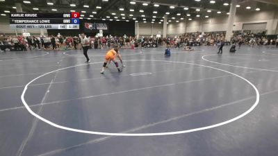 125 lbs Champ. Rd Of 32 - Karlie Kruse, Grand View Wrestling Club vs Temperance Lowe, Greater Heights Wrestling Club