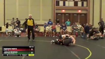 125 lbs Quarterfinals (8 Team) - Mathew Mertz, BTWC vs Adrian DeJesus, Steel Valley Black