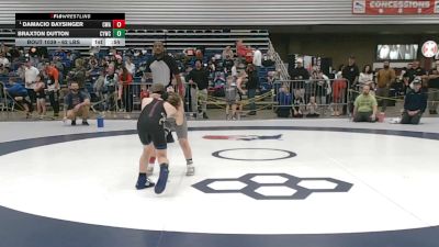 85 lbs Champ. Round 2 - Damacio Baysinger, Contenders Wrestling Academy vs Braxton Dutton, Cougar Youth Wrestling Club