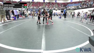 43 lbs Round Of 16 - Carter Jackson, Hinton Takedown Club vs Stacey Island, OKC Saints Wrestling