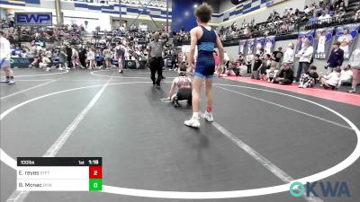 100 lbs Final - Easton Reyes, Standfast vs Brody Mcnac, Bristow Youth Wrestling