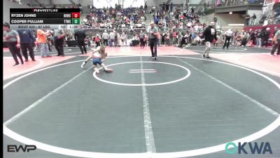 67 lbs Quarterfinal - Ryzen Johns, Keystone Kids Wrestling Club vs Cooper Pulliam, Team Tulsa Wrestling Club