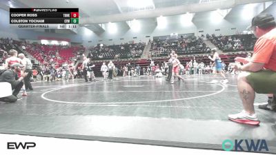 80 lbs Quarterfinal - Cooper Ross, Tonkawa Takedown Club vs Colston Yocham, Coweta Tiger Wrestling