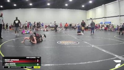 117 lbs 1st Place Match - Ricky Springs, Garage Boys vs Levi White, Combat Athletics