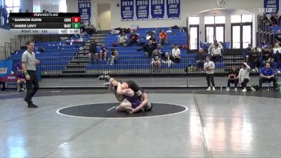 125 lbs Cons. Semi - Gannon Kuhn, Cornell College vs James Levy, Wartburg