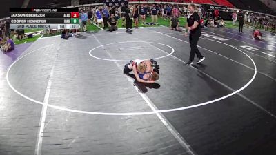 74 lbs 2nd Place Match - Jaxson Ebenezer, Alaska vs Cooper Hennefer, Idaho