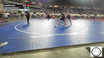 118 lbs Consi Of 32 #2 - Madison Jones, Westmoore Wresting vs Brooklynn Petalcu, Chickasha Wrestling