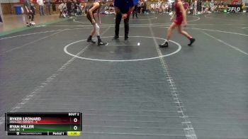 80 lbs Round 1 (4 Team) - Ryker Leonard, Highland Hornets vs Ryan Miller, Lake WC