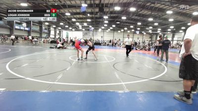 120 lbs Rr Rnd 3 - Jacob Shoemaker, Indiana Outlaws Orange - HSB vs Logan Johnson, Ground Up USA (BLUE) - HSB
