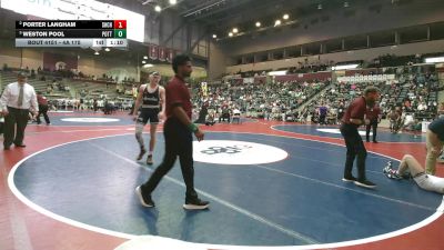 4A 175 lbs 3rd Place Match - Porter Langham, Shiloh Christian vs Weston Pool, Pottsville