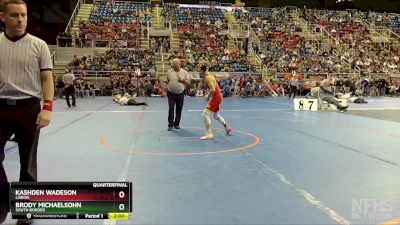 127 lbs Quarterfinal - Kashden Wadeson, Lisbon vs Brody Michaelsohn, South Border