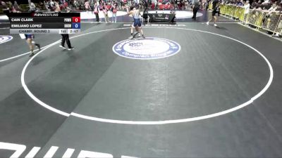 144 lbs Champ. Round 2 - Cain Clark, Poway Wrestling vs Emiliano Lopez, Bullard High School Wrestling