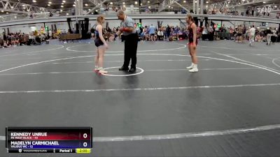 114 lbs Round 3 (8 Team) - Kennedy Unrue, PA West Black vs Madelyn Carmichael, Validus WC