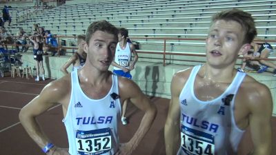 Tulsa men Marc Scott and Luke Traynor ran in honor of the Manchester bombing victims