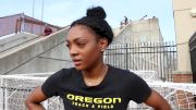 Deajah Stevens after 10.89w, #5 all-time all-conditions