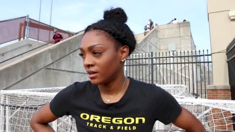 Deajah Stevens after 10.89w, #5 all-time all-conditions