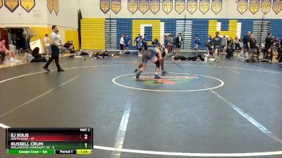 138 lbs Semifinals (8 Team) - Russell Crum, Wellington Community Hs vs EJ Solis, South Dade