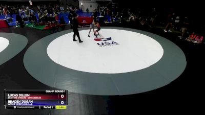 78 lbs Cons. Round 2 - Lucas Dillen, Beat The Streets - Los Angeles vs Braden Dugan, Wasco Wrestling Club