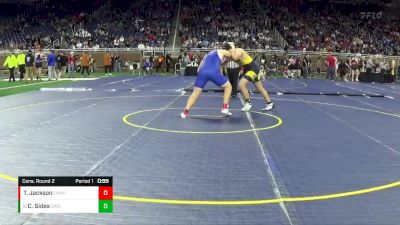 D2-285 lbs Cons. Round 2 - Caiden Sides, Gaylord HS vs Trent Jackson, Lamphere HS