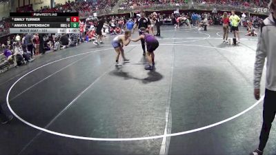 101 lbs Quarterfinal - Amaya Eppenbach, Hawks Wrestling Club (Lincoln) - Girls vs Emily Turner, Fillmore Central