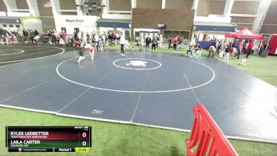 110 lbs Cons. Round 2 - Kylee Ledbetter, Team Prestige Wrestling vs Laila Carter, Cougars WC